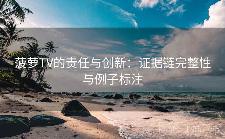 菠萝TV的责任与创新:证据链完整性与例子标注 菠萝TV的责任与创新:证据链完整性与例子标注